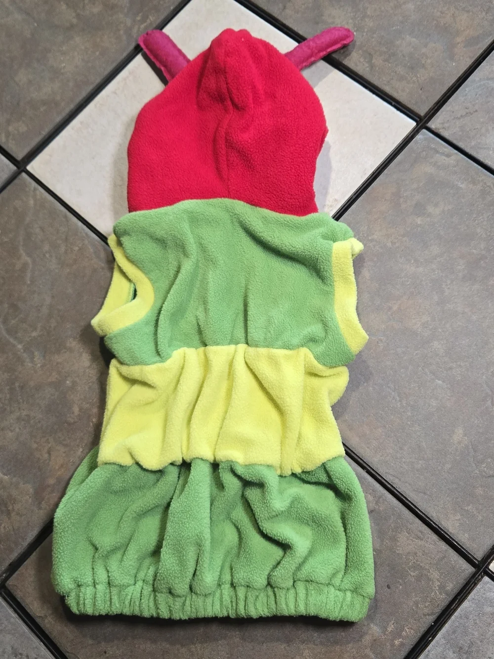Hungry Caterpillar Costume Hoodie Toddler 2T Green Yellow Eric Carle Inspired